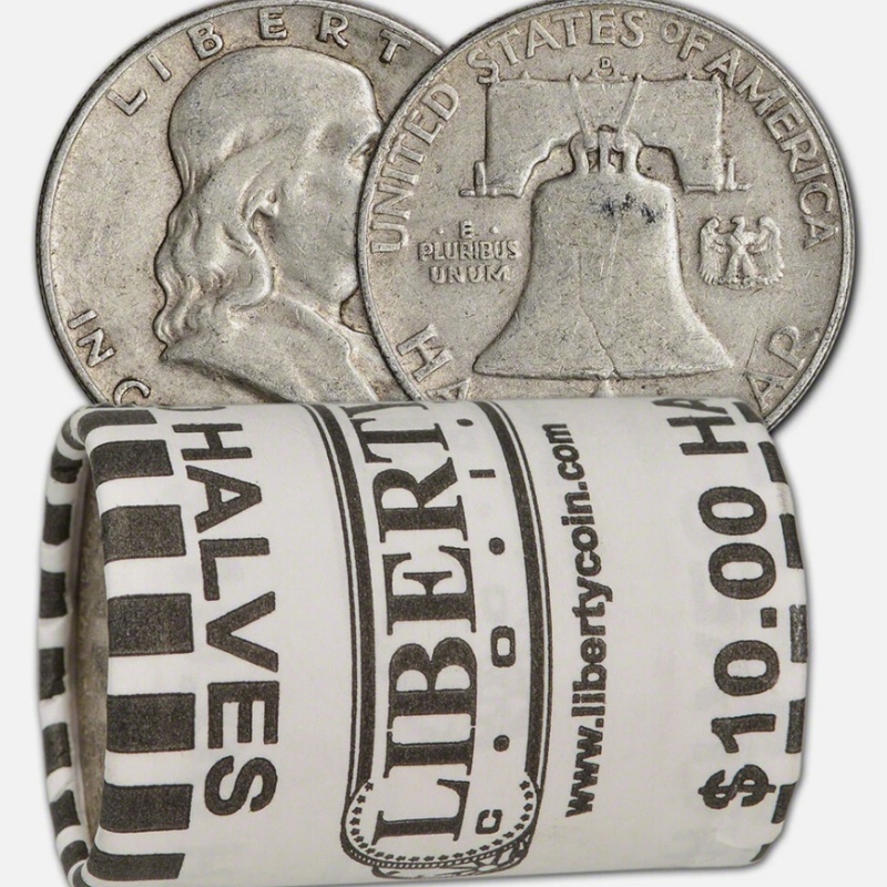 90% Silver Franklin Half Dollars - Roll of 20 - $10 Face Value