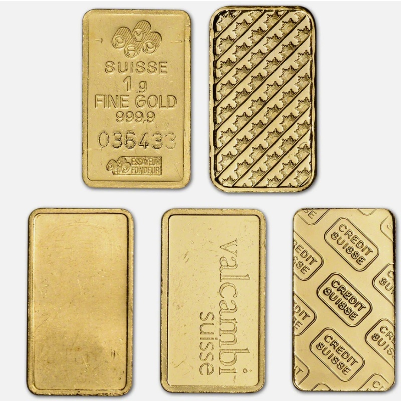 1 gram Gold Bar - Random Brand - Secondary Market - 999.9 Fine