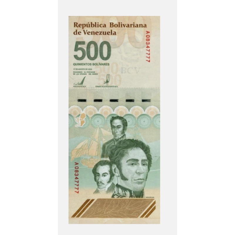 VENEZUELA 500 DIGITALES 2023 qty 10 UNC 500 million bolivar soberano New USA